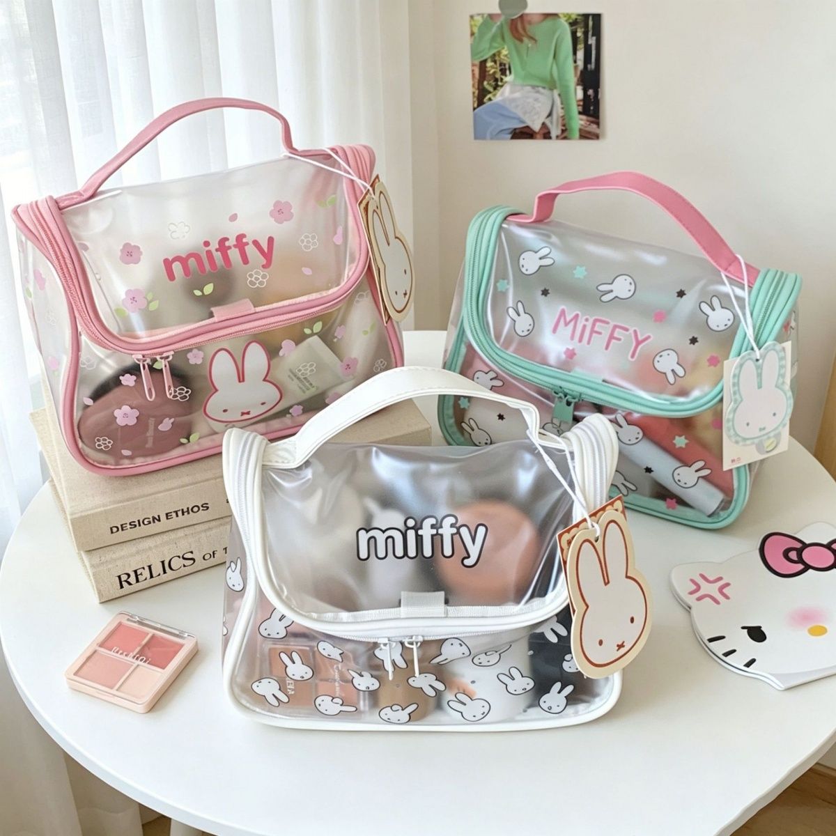 Jelly Bag Clear Pvc - Прозрачная косметичка из ПВХ с принтом