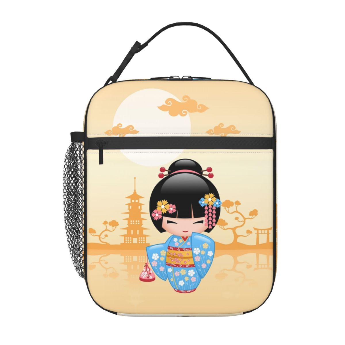 Women Bags Vector - Японская кукла Maiko Kokeshi, изолированная сумка