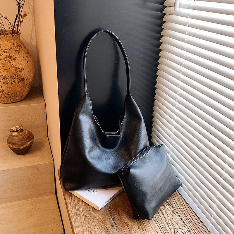 Women'S Vegan Bags - Ретро-стильная большая женская сумка-тоут на плечо