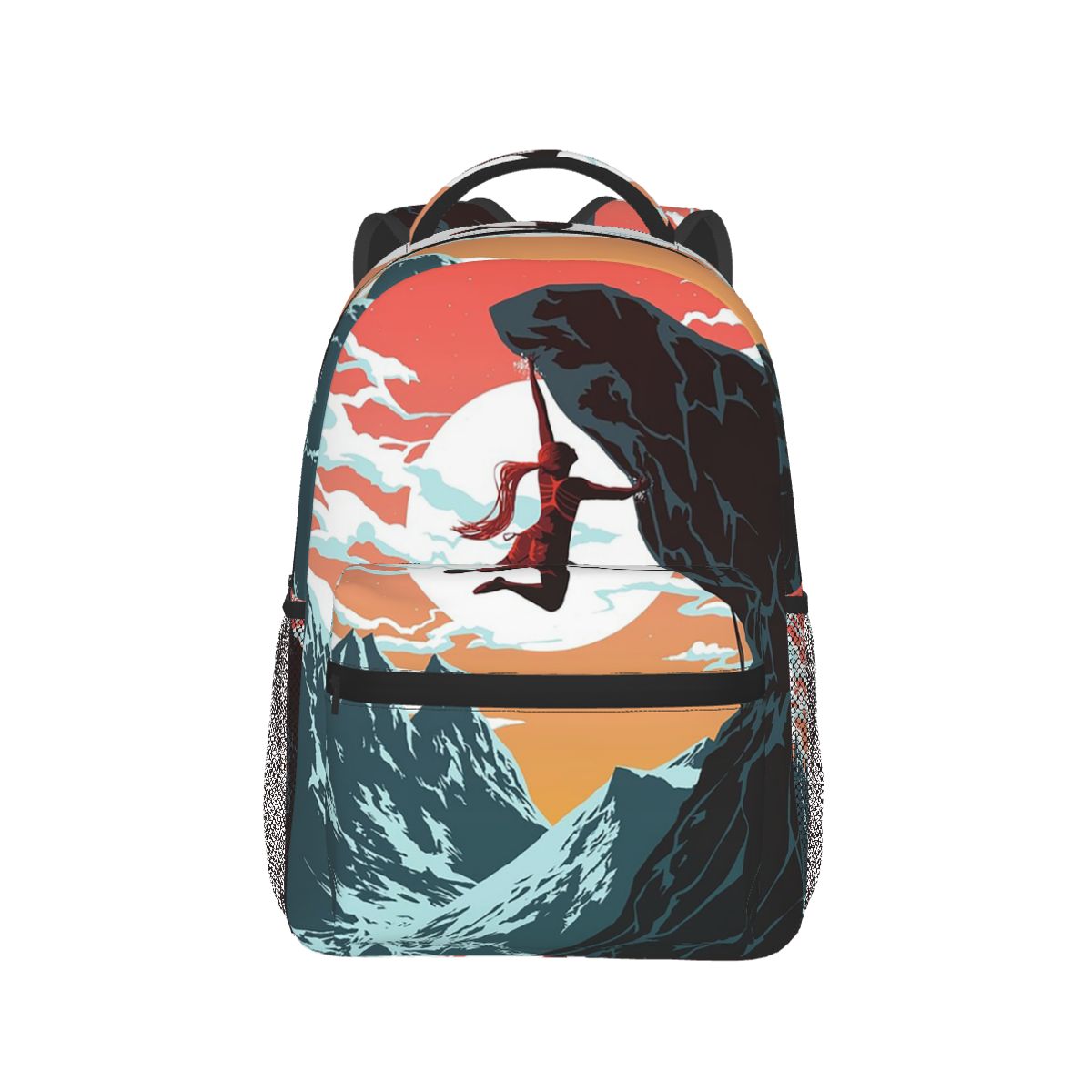Women Bags Vector - Рюкзак с векторным рисунком «Девочка-скалолаз», хит