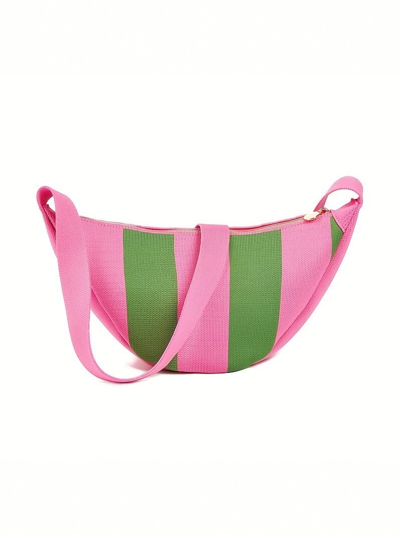 Women Bags Pack - Модная вязаная сумка-кроссбоди в полоску для
