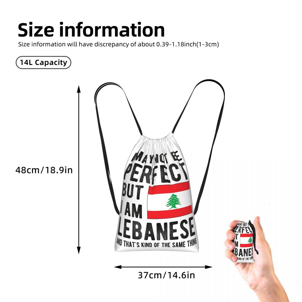 Рюкзак-мешок с флагом Ливана,  – обзор и цена Women Bags Lebanon