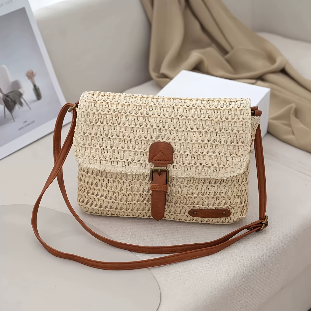 Винтажная женская сумка-кроссб – обзор и цена Woven Straw Bag