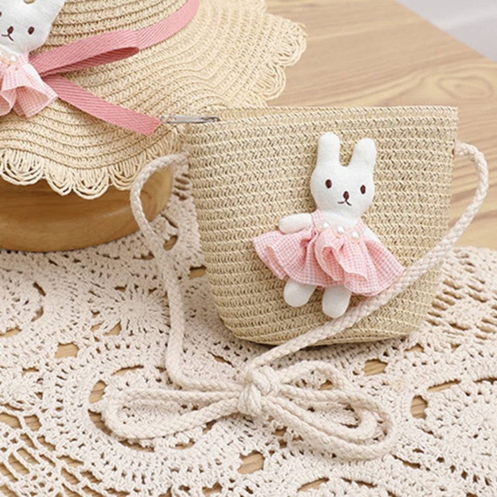 Милая мультяшная сумка-зайчик  – обзор и цена Woven Straw Bag
