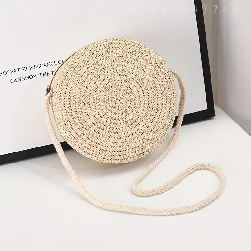 Круглая плетеная сумка-кроссбо – обзор и цена Woven Straw Bag